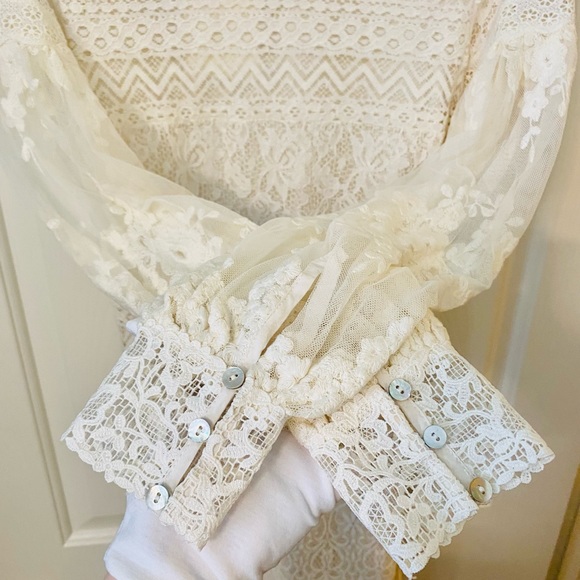 NWT Spell & the Gypsy Collective Cream Dawn Lace Belted Midi Dress - Picture 13 of 17